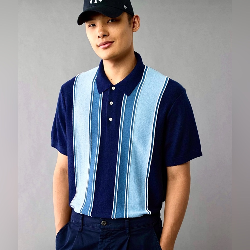 AE Short-Sleeve Sweater Polo Shirt